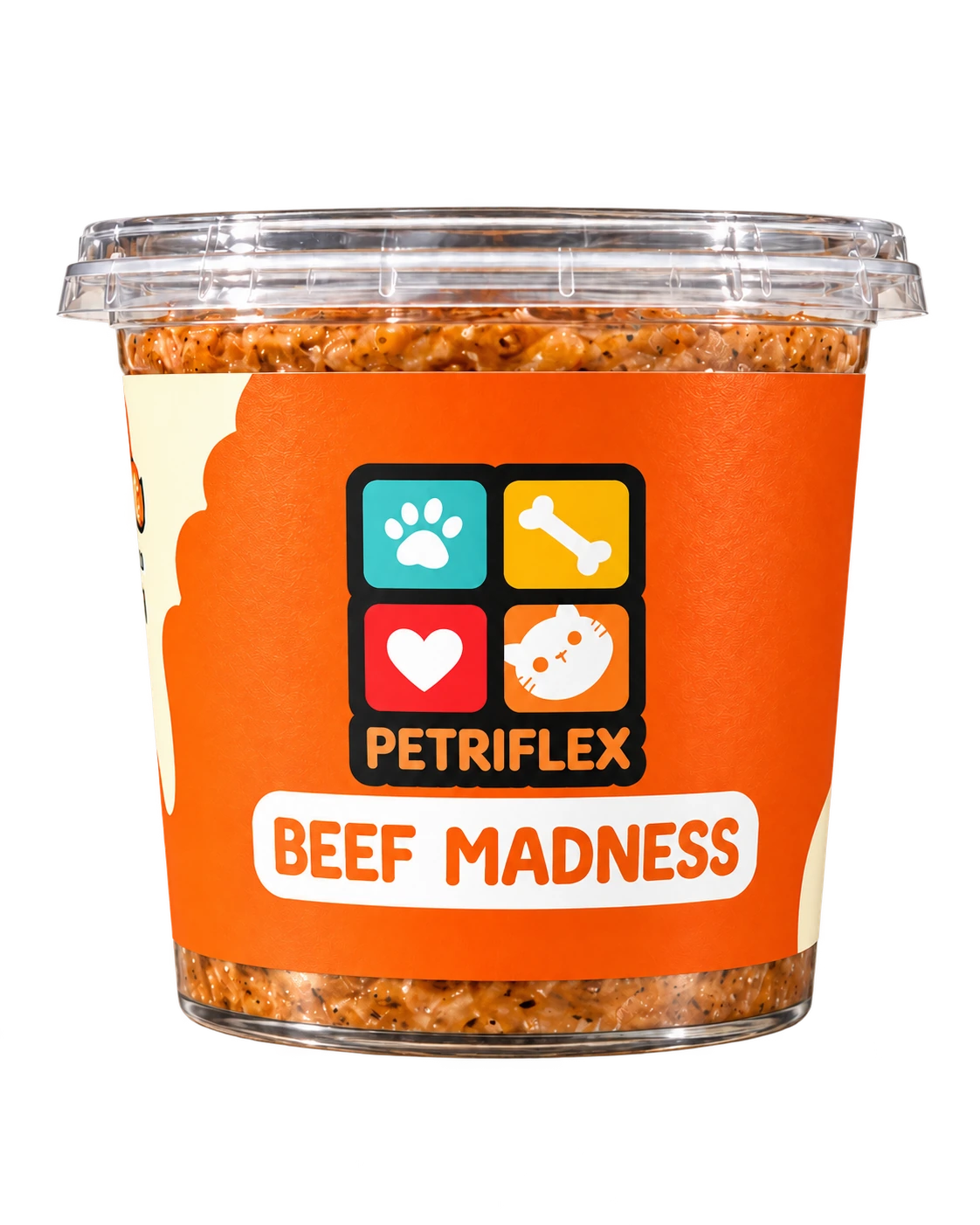 Beef Madness frozen meal tub